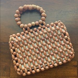 Wooded Bead Mini Bag